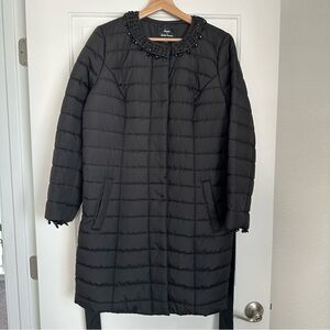 Dennis Basso Black Embellished Women's Coat